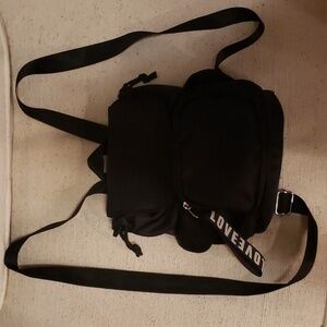 Womens or girls backpack bag, black